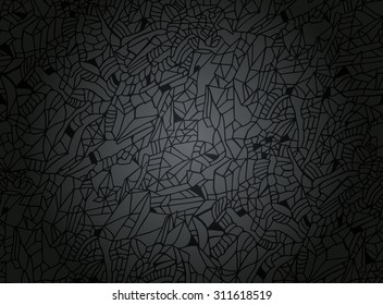 Original hand drawn black vector seamless pattern with gradient background.