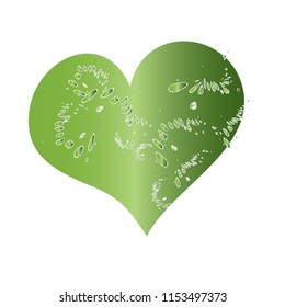 Original Hand Drawn Gradient Heart Vector Illustration. Gentle and Joyful Shape. Love Symbol for invitation greeting cards, covers, prints