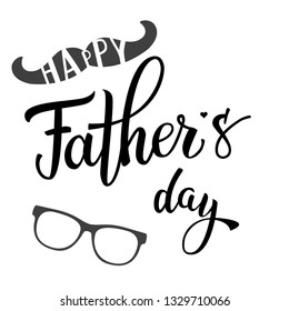 Original hand lettering Happy Fathers Day.  Calligraphic inscription can be use for logo, poster, icon, print and web projects.