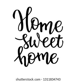 Original hand lettering Home sweet home.  Can be use for logo, poster, icon, print and web projects.