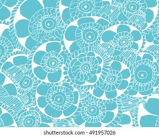 Original hand made texture with flowers