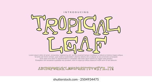 Original handdrawn alphabet design,surfing font and tropical concept , minimalism style, trendy characters set. Vector illustration