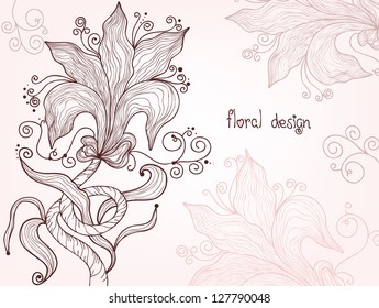 Original hand-drawn flowers