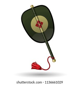 Original handheld japanese fan.Vector illustration