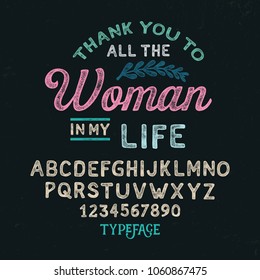 Original handmade alphabet. Vintage font design. Typeface. Vector.
