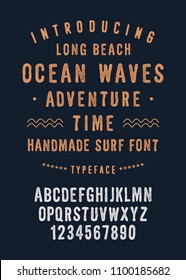 Original handmade alphabet. Vintage font design and poster. Custom typeface. Vector.