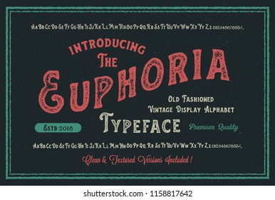 Original handmade alphabet. Vintage font design and poster. Custom typeface. Vector.