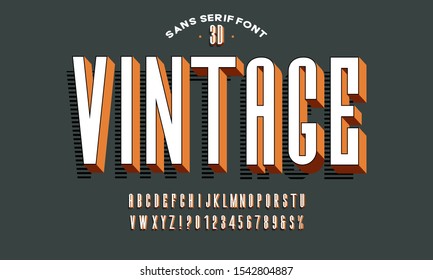 Original handmade alphabet. Vintage font design. Vector.
