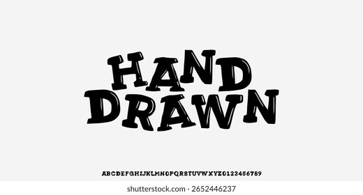 Original handwritten bold custom font, typeface vector ,typography poster psychedelic ,Surfing font collection, artwork design for fashion,sport, urban,movie,film,and brand. Illustration