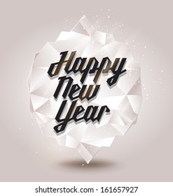 Original Happy New Year celebration card. Vector illustration/eps10
