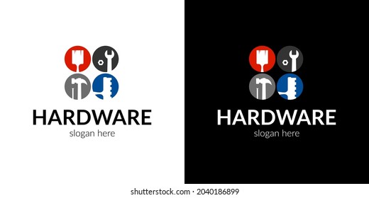 Logo original de hardware. Ilustración vectorial.