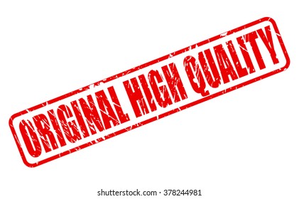 Original high quality red stamp text on white