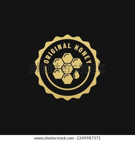 Original Honey Label Vector or Original Honey Logo Vector. The best Original Honey label for product. Elegant Original Honey Logo or icon for your product related honeys.