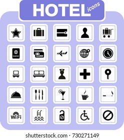 Original hotel icons - vector set