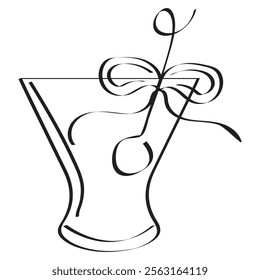 original icon of a round cocktails glass with an olive in it is drawn with a black outline	