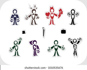 Original Icons of Man are Expressing Different Moods of Man