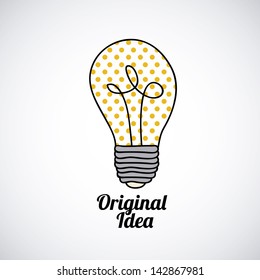original idea over gray background vector illustration