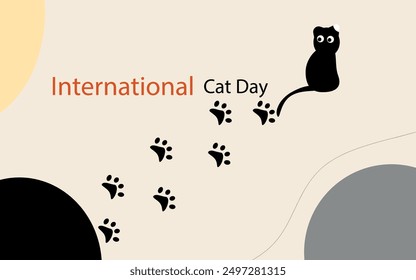 original illustration for international cat day