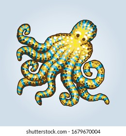 An original illustration of an octopus.