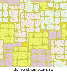 Original inimitable unique pattern. Seamless checkered cheerful camouflage. Allows you to simultaneously stand out from the crowd and hide in the bushes.