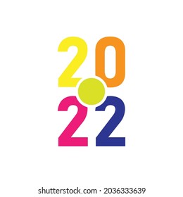 Original Inscription for new year 2022. Flat Vector Illustration EPS10.