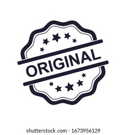 Insignia original, diseño de etiqueta vectorial