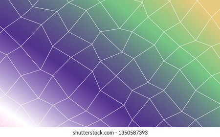 Original interior background in polygonal mesh style. For your idea, presentation, smart design Vector illustration. Creative gradient color