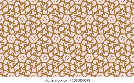 Original interior background in triangles style. Vector illustration. For you home interior wallpaper, fashion print. Light Beige color