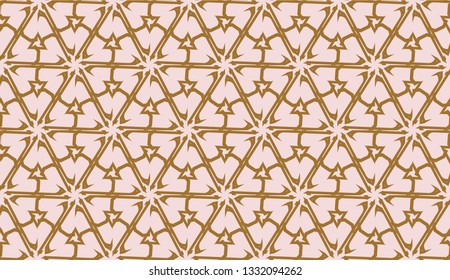 Original interior background in triangles style. Vector illustration. For you home interior wallpaper, fashion print. Light Beige color