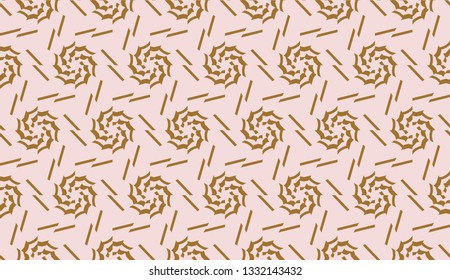 Original interior background in triangles style. Vector illustration. For you home interior wallpaper, fashion print. Light Beige color