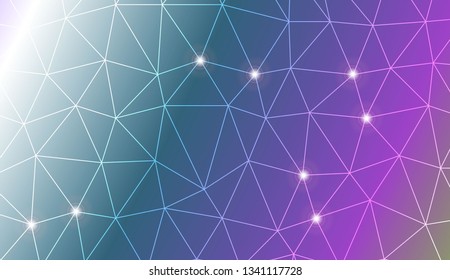 Original interior background in triangles style. For flyer, screen, business presentation. Vector illustration. Creative gradient color