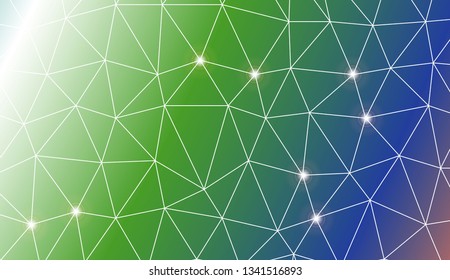 Original interior background in triangles style. For flyer, screen, business presentation. Vector illustration. Creative gradient color