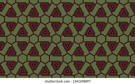 Original interior background in triangles style. Curved line. Vector illustration. For modern interior design, fashion print