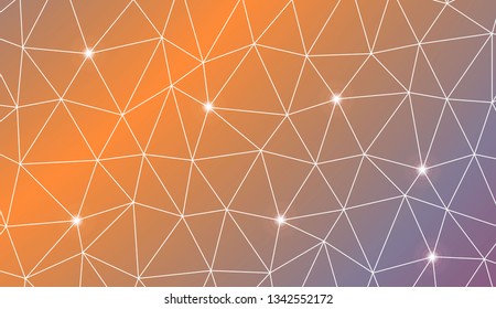 Original interior background in triangles style. For flyer, screen, business presentation. Vector illustration. Creative gradient color