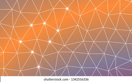 Original interior background in triangles style. For flyer, screen, business presentation. Vector illustration. Creative gradient color