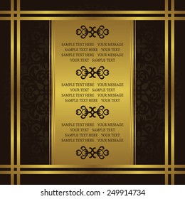 Original invitation on luxury background. Can be used as wedding invitation     
