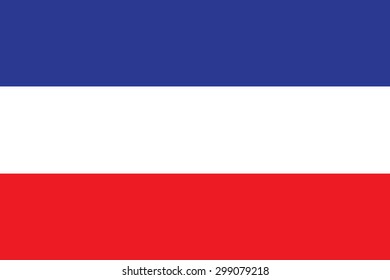 Original The Kingdom of Yugoslavia flag vector in official format and true colors.