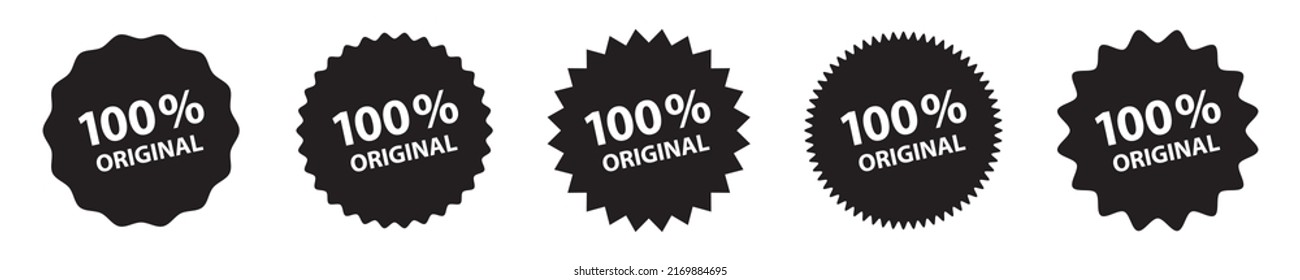 Original Label Icon Vector Illustration