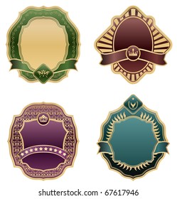 original labels in retro style