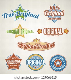 Original Labels set with retro colors