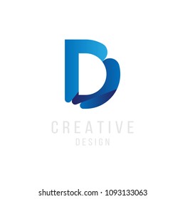 Original Letter D Blue Colour Logotype Stock Vector (Royalty Free ...