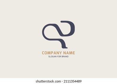 Letra original P para el diseño creativo del logotipo. Firma vectorial para un logotipo de empresa en un fondo. Ilustración plana EPS10.