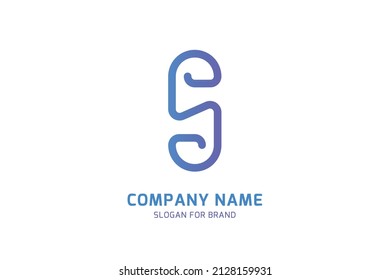 Original letter S for creative logo design. Vector sign for a company logotype on a white background. Flat illustration EPS10.