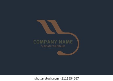 Original letter Y for creative logo design. Vector sign for a company logotype on a dark background. Flat illustration EPS10.