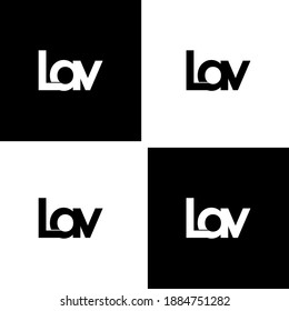 original letters LAV monogram logo design