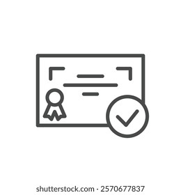 original license line icon vector design good for web or mobile app