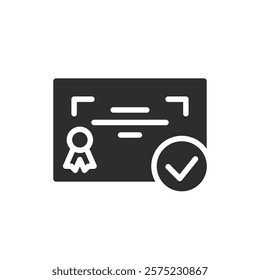 original license solid icon vector design good for web or mobile app