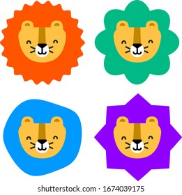 Original Lion Hair Shapes On Cute Stock Vector Royalty Free Shutterstock