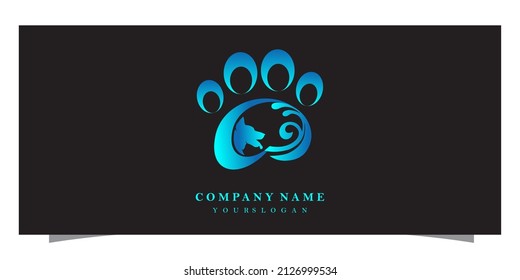 Original logo design Growing Dog blue