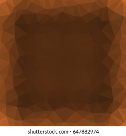 original low poly triangle vector background. brown color